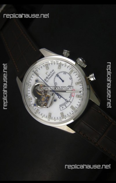 Zenith El Primero Chronomaster Handwind Power Reserve 42MM Replica Watch White Dial